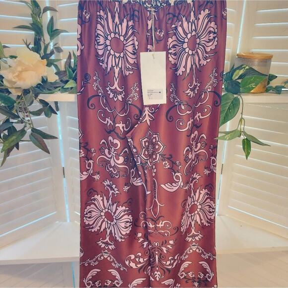 KASIA NEW BROWN SILK LIKE PANTS SIZE SMALL(STRETCH WAIST) RETAIL $162 - Picture 5 of 7